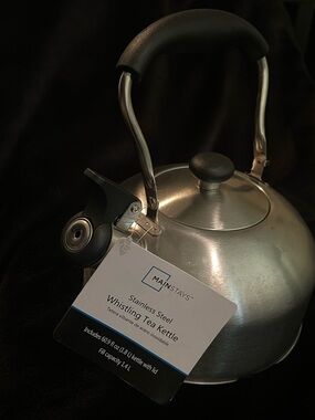 Mainstays Silver Stainless Steel Whistling Tea Kettle